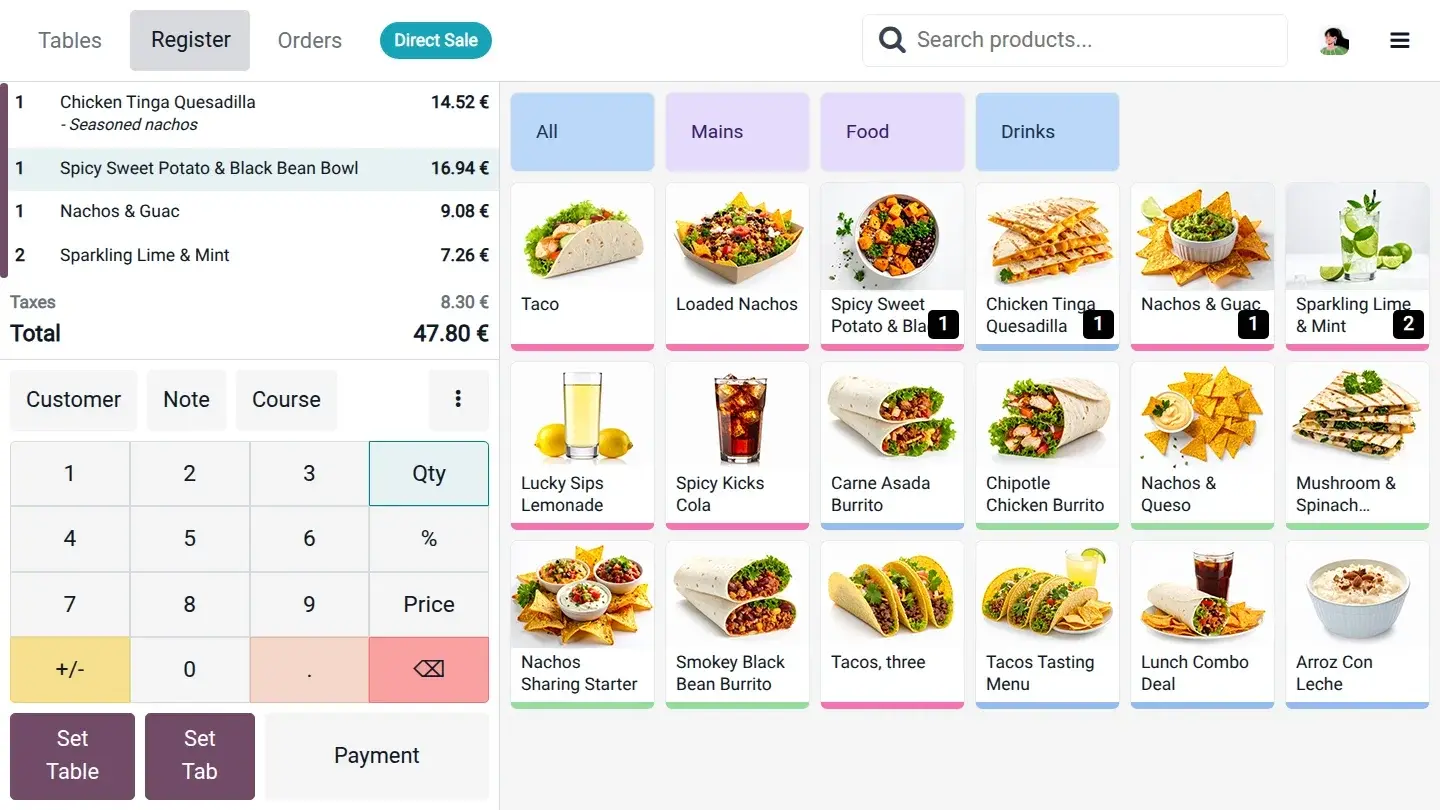 Point of sale interface